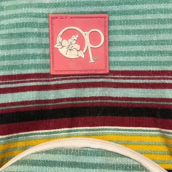 Ocean Pacific OP Striped Canvas Beach Backpack - Picture 6 of 6